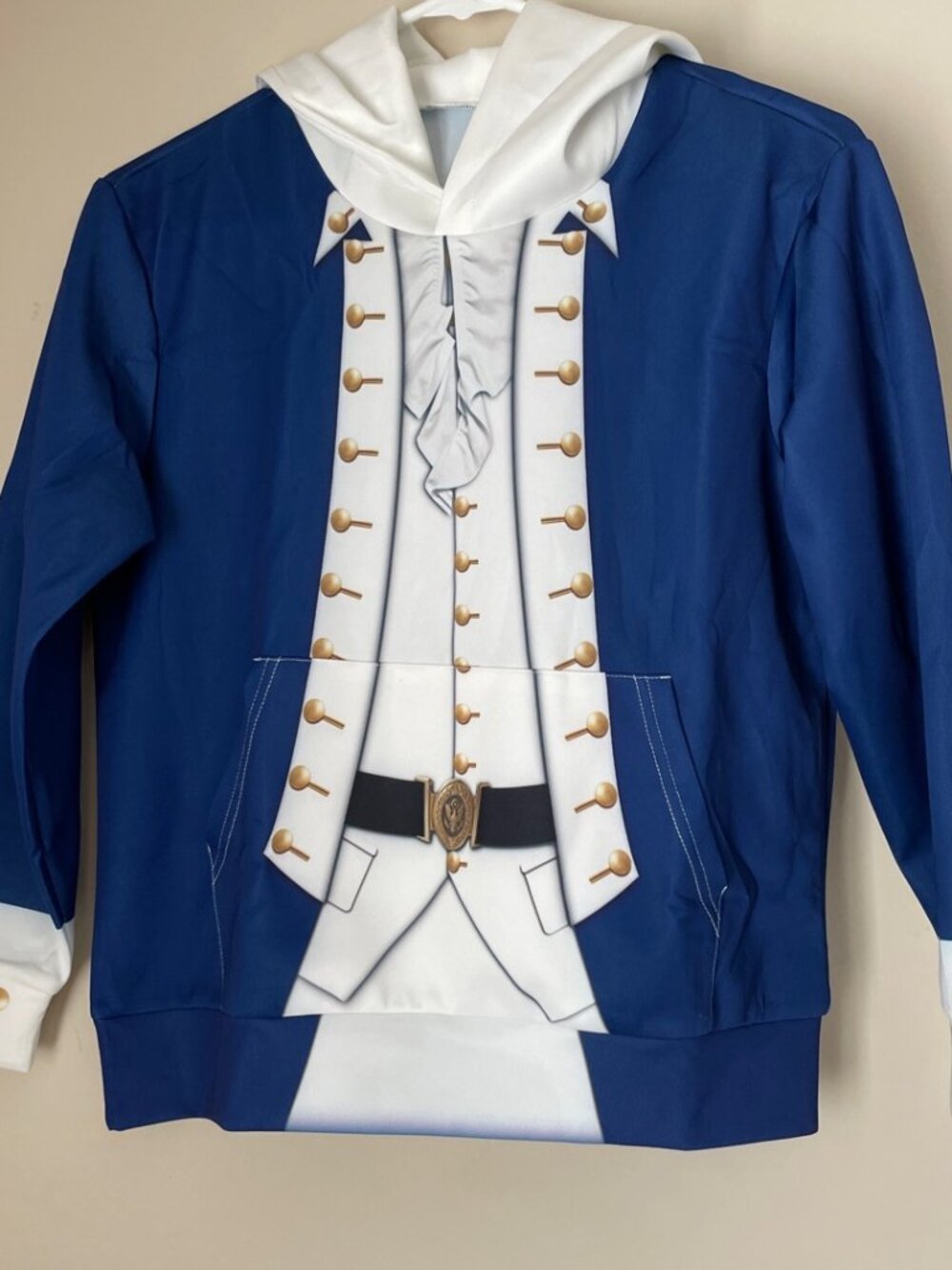 Blue Colonial Prince Costume Hoodie